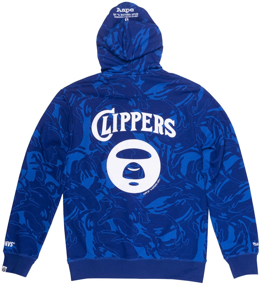 Aape x Mitchell & Ness San Diego Clippers Hoodie Navy - SS20