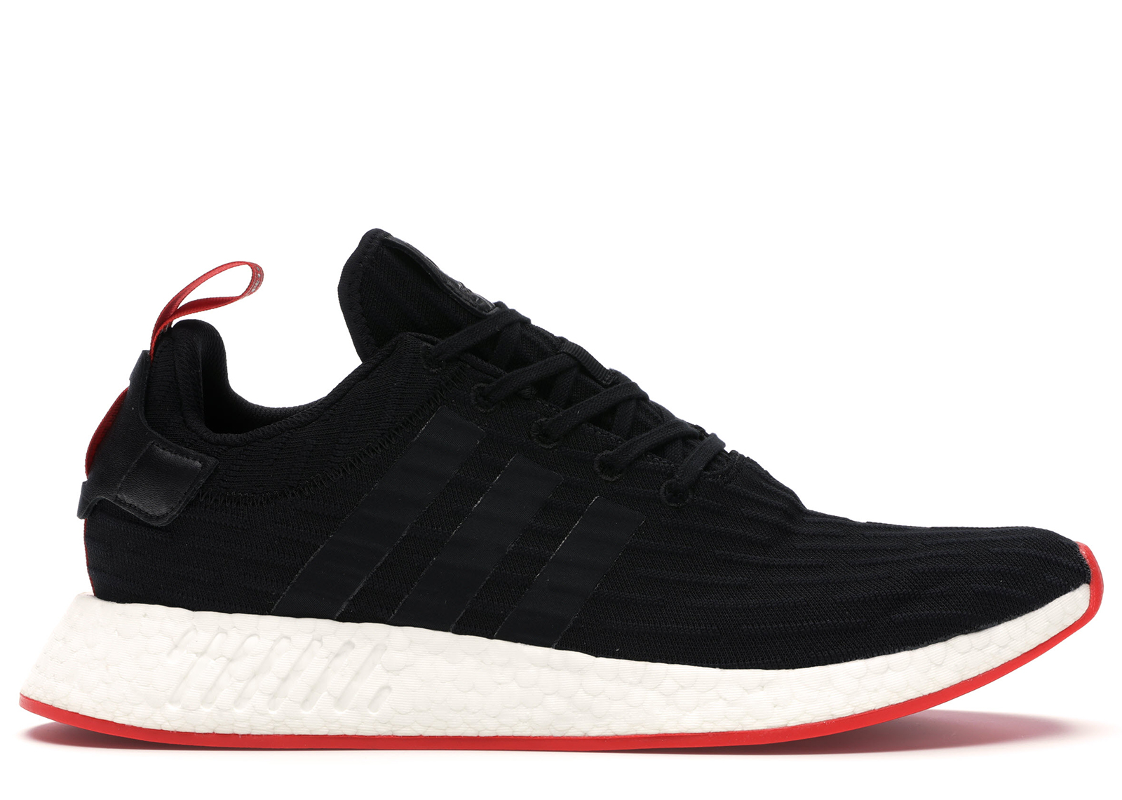 adidas nmd black with red bottom