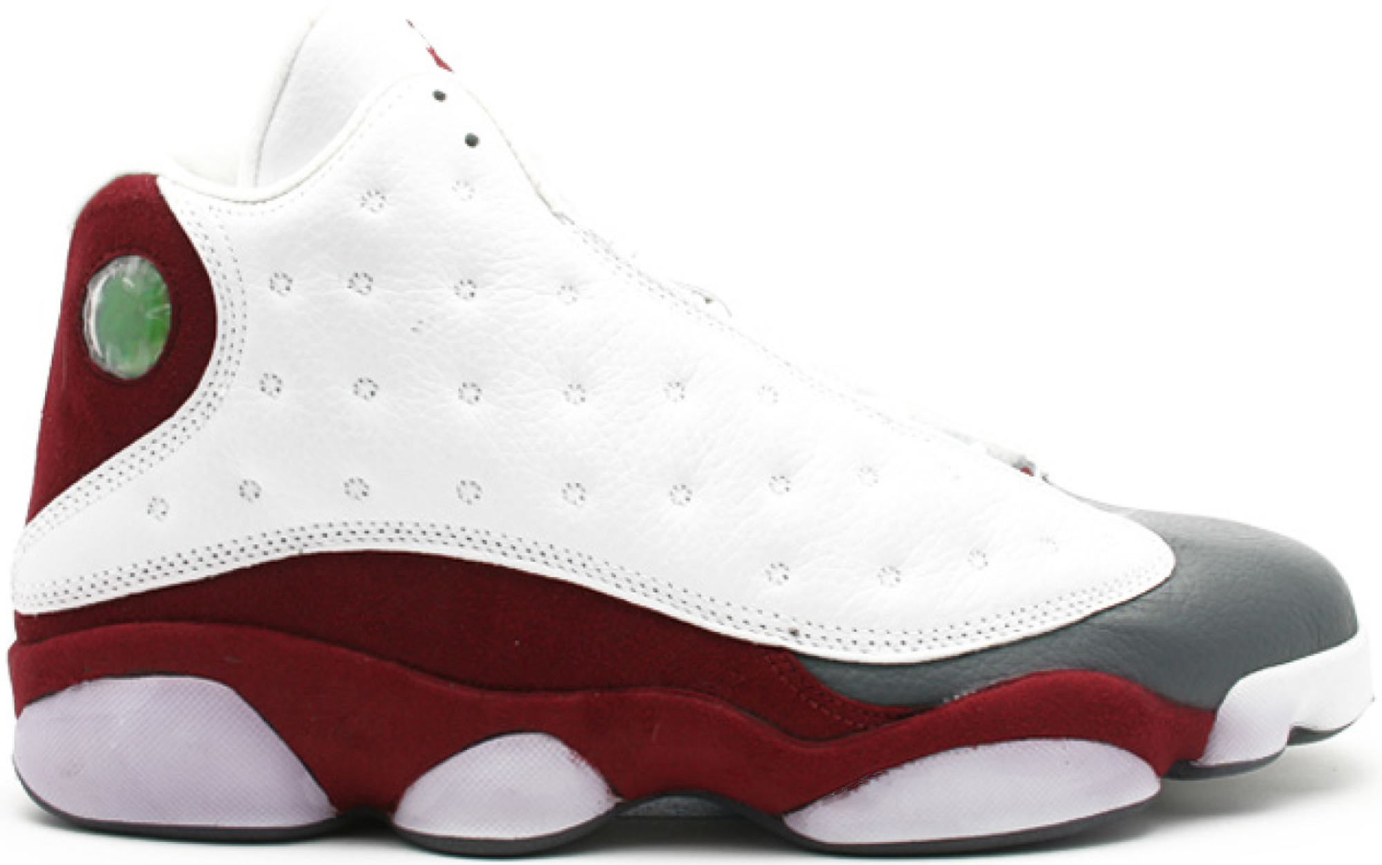 jordan 13 red white grey