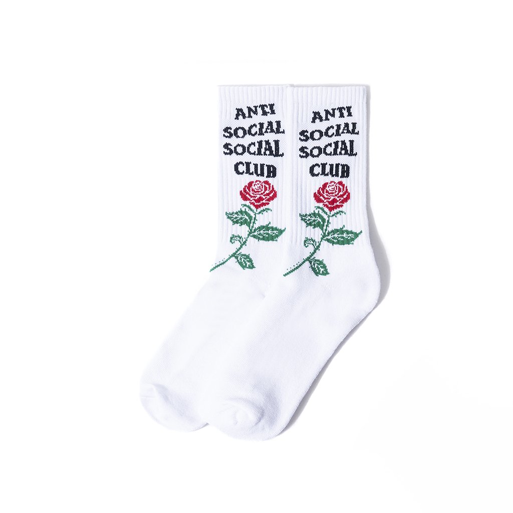 Pre-owned Anti Social Social Club  Club Broken Ankle Socks White