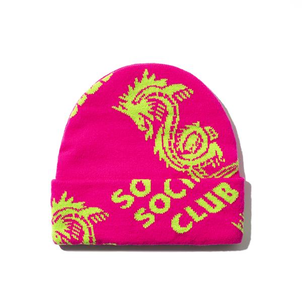 Pre-owned Anti Social Social Club  Garden Grove Knit Cap Pink