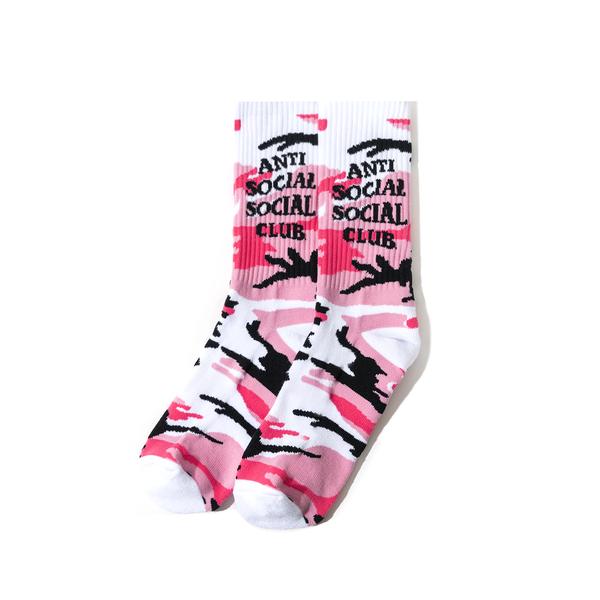 Pre-owned Anti Social Social Club  Russia Socks Pink Camo