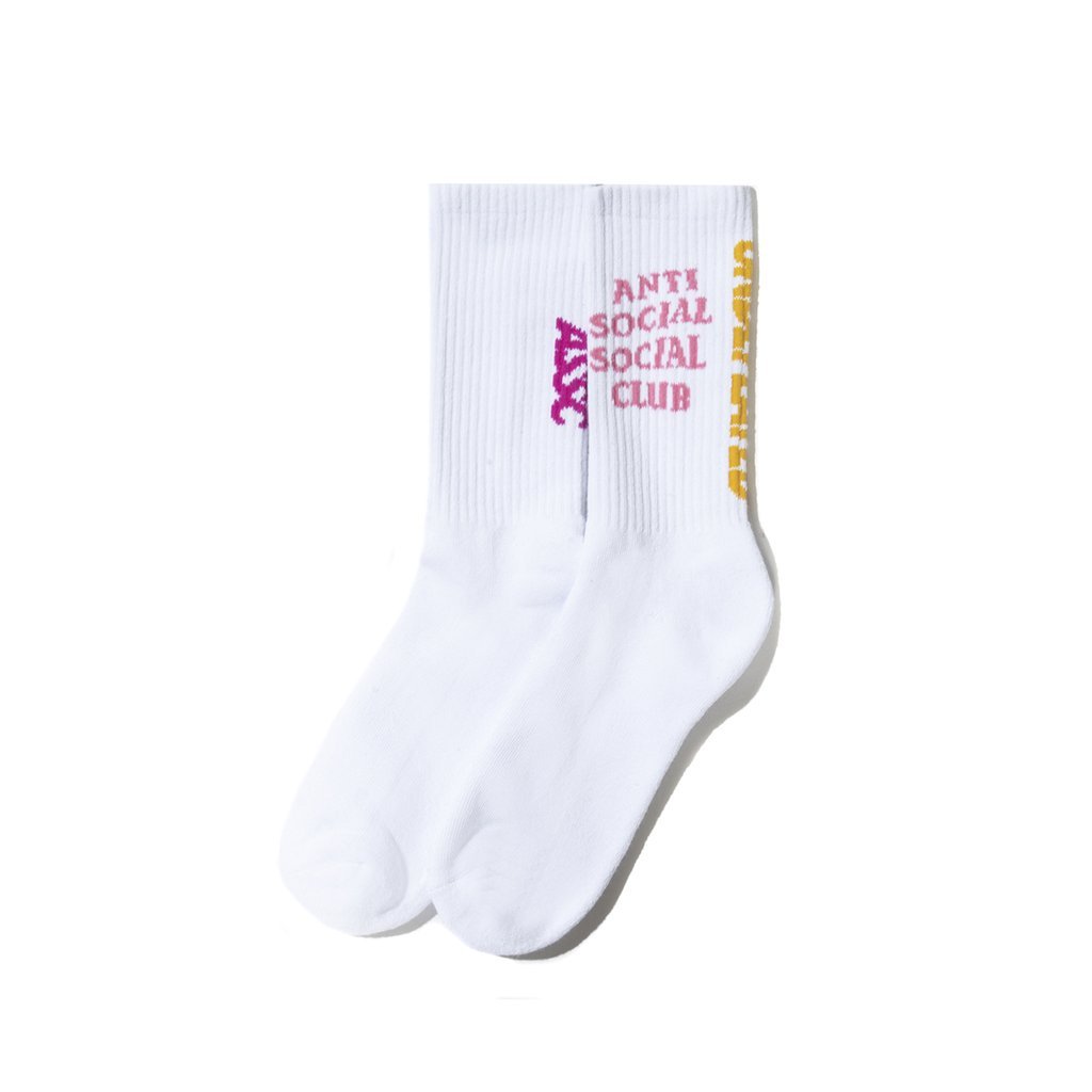 Pre-owned Anti Social Social Club  X Undefeated Socks White
