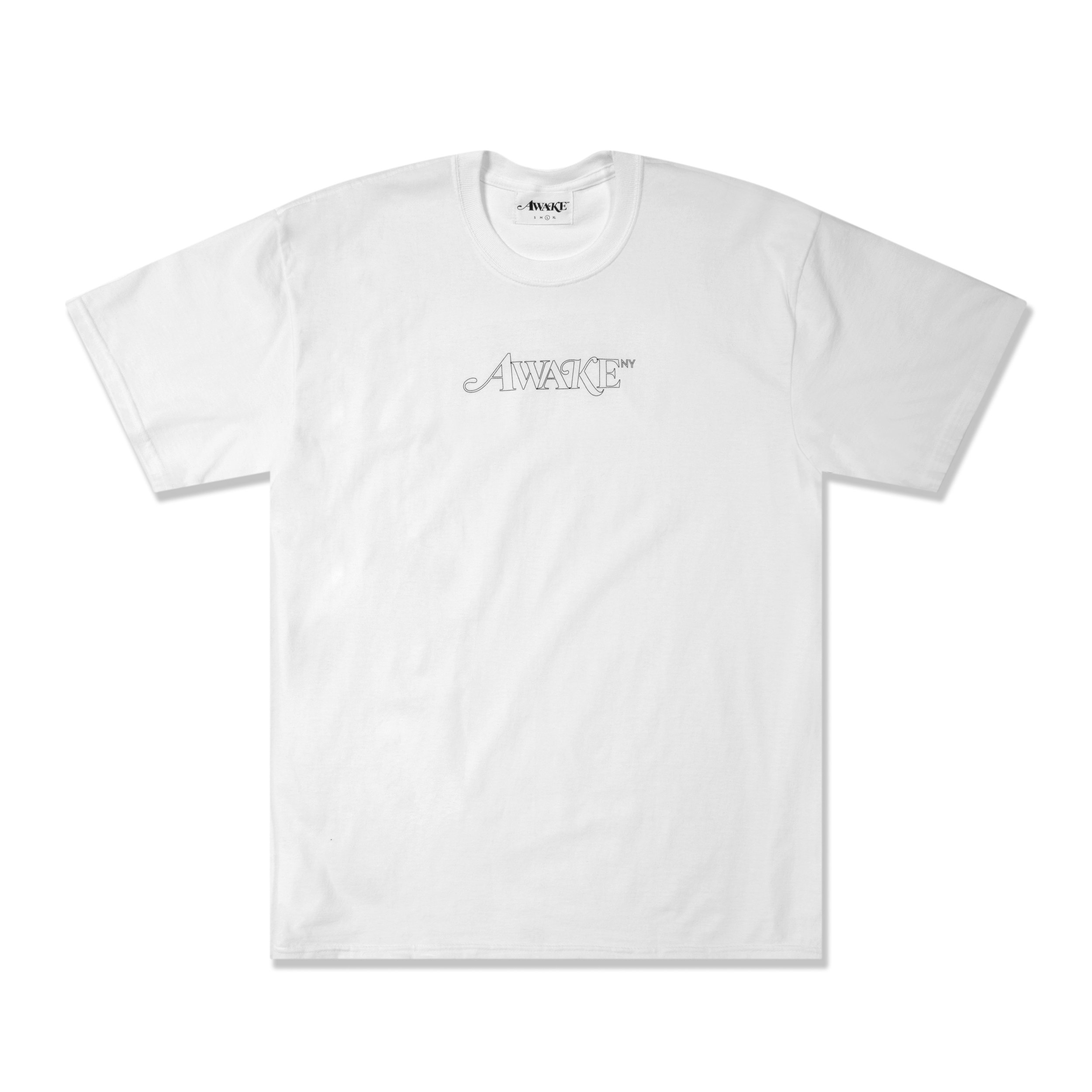 Pre-owned Awake  Classic Outline Logo T-shirt White