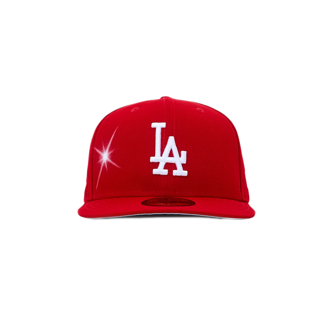 Pre-owned Ay El Ay En Valentine's Day Los Angeles Dodgers Fitted Hat Red