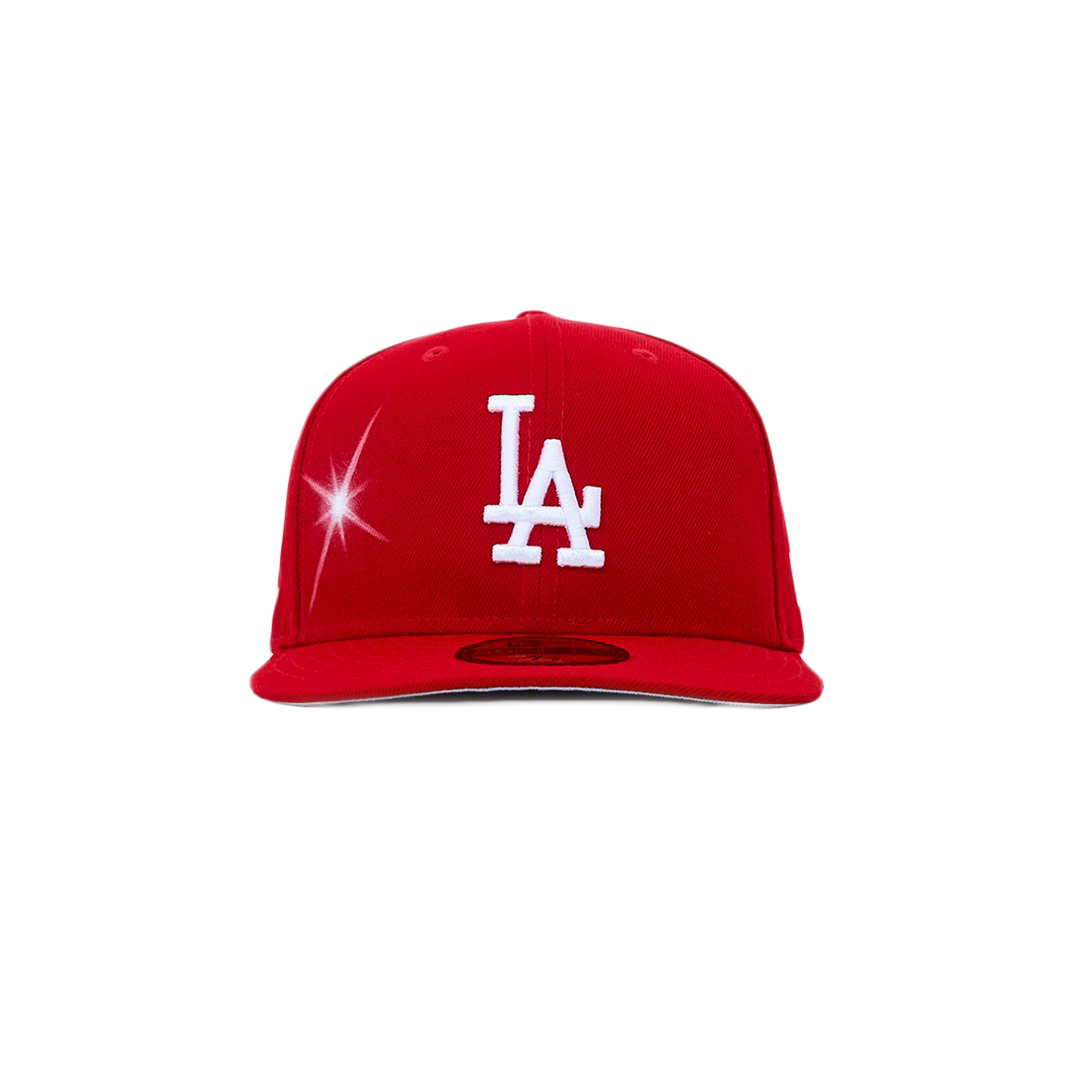 red dodgers hat