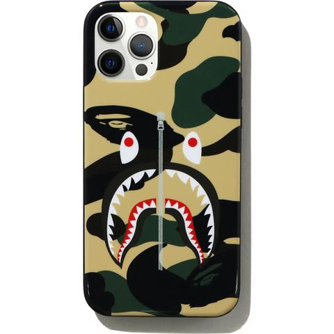 Pre-owned Bape 1st Camo Shark Iphone 12/12 Pro Case Yellow