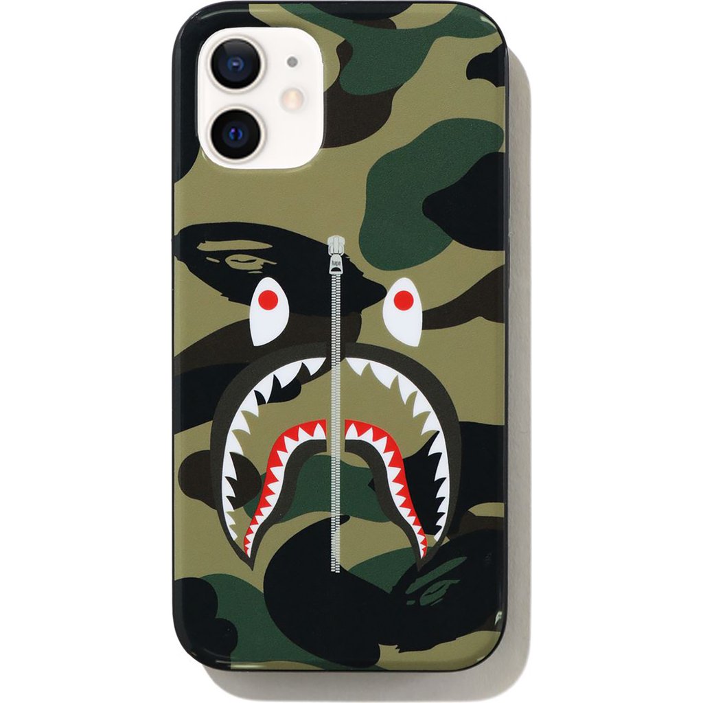Pre-owned Bape  1st Camo Shark Iphone 12 Mini Case Green