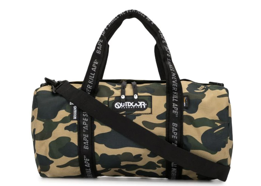 bape camo duffle bag