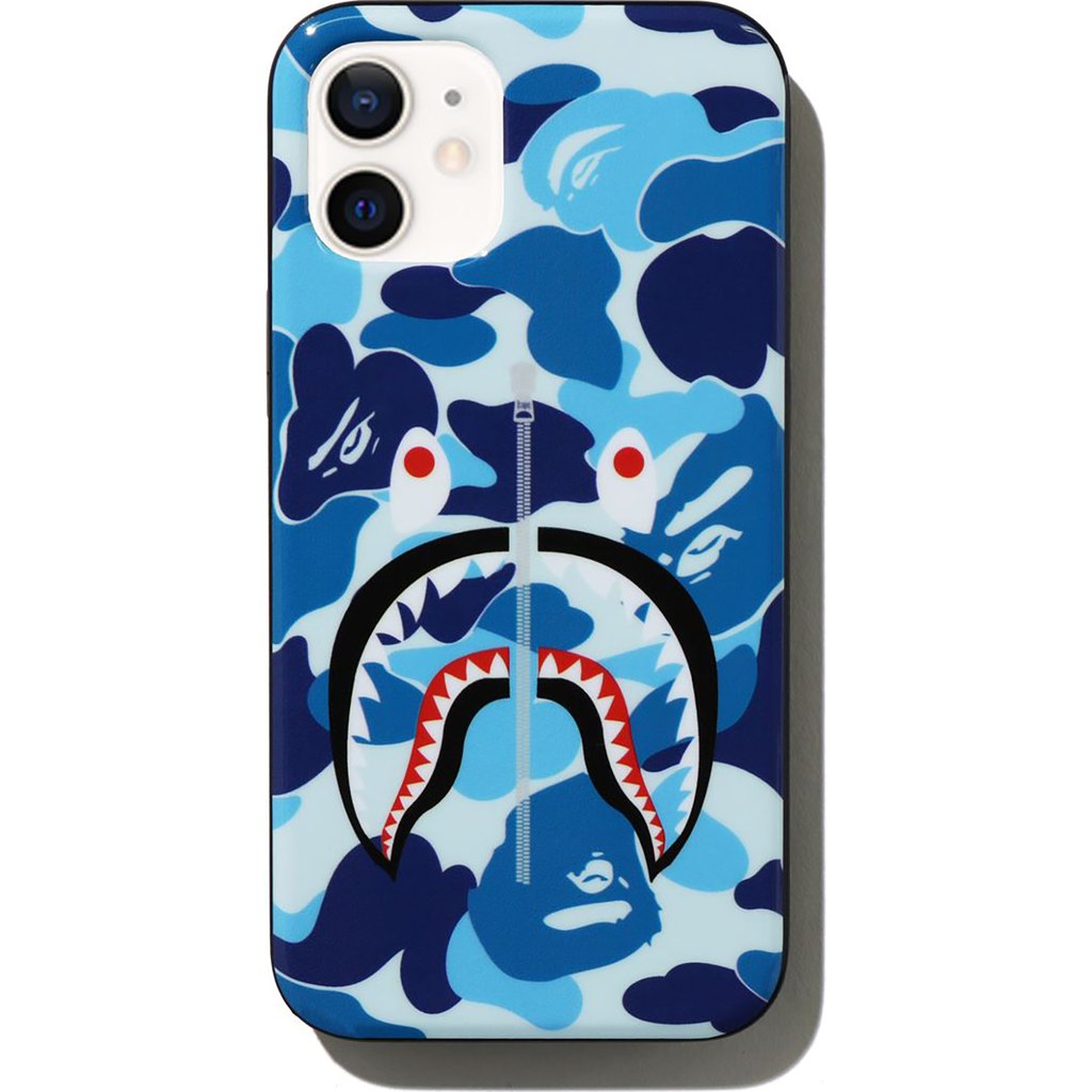 Pre-owned Bape  Abc Camo Shark Iphone 12 Mini Case Blue