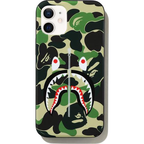 Pre-owned Bape  Abc Camo Shark Iphone 12 Mini Case Green