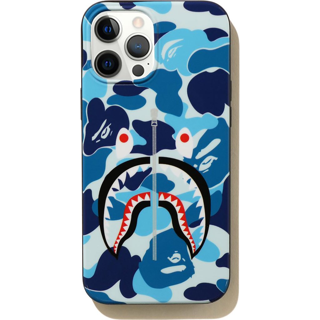 Pre-owned Bape  Abc Camo Shark Iphone 12 Pro Max Case Blue