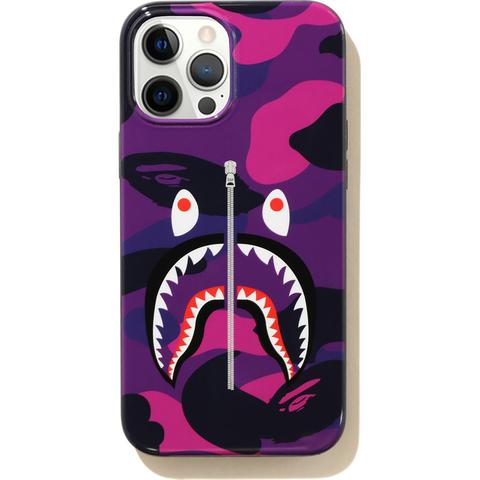 Pre-owned Bape  Color Camo Shark Iphone 12 Pro Max Case Purple