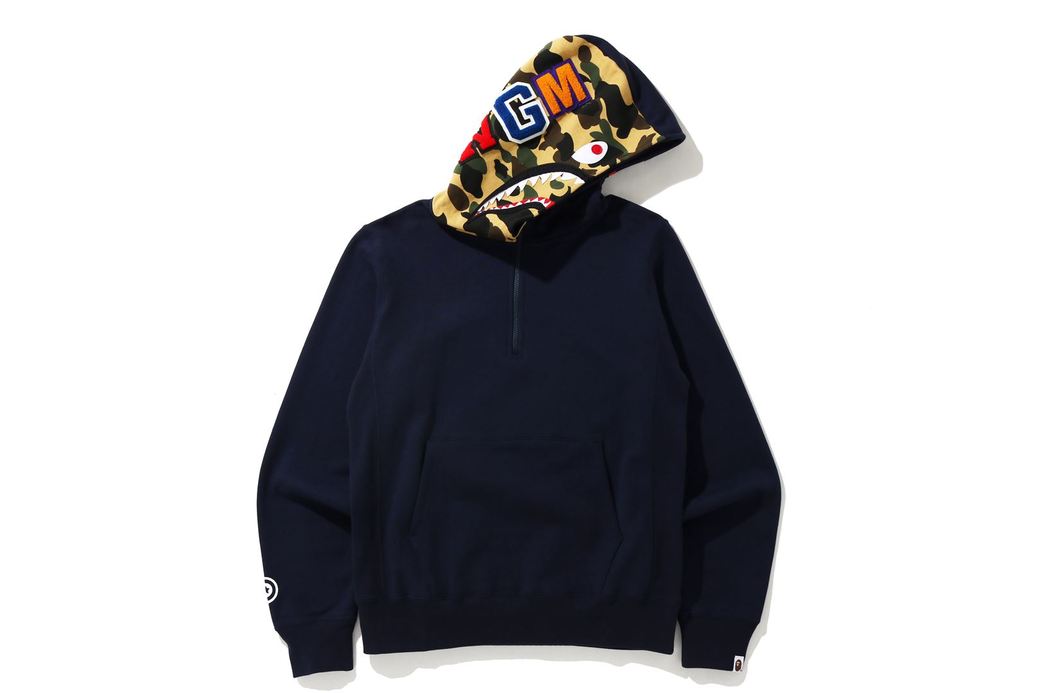 bape half zip