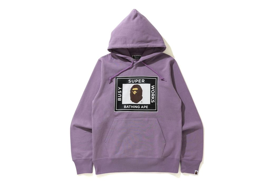 Pre-owned Bape  Super Busy Works Pullover Hoodie Purple