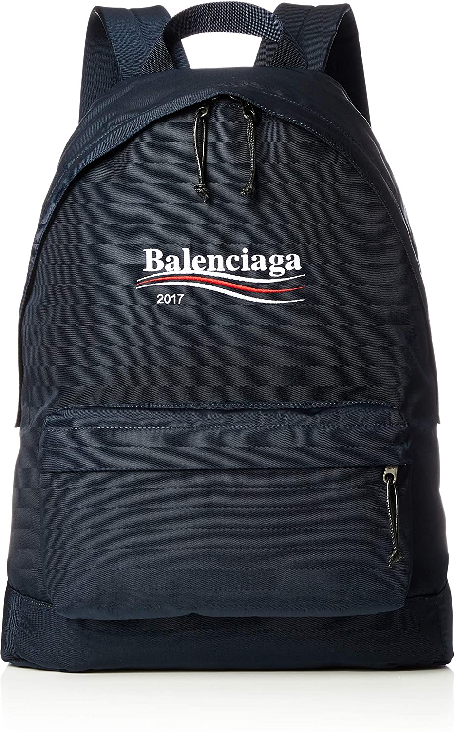 Pre-owned Balenciaga  Political Logo Backpack Canvas Navy