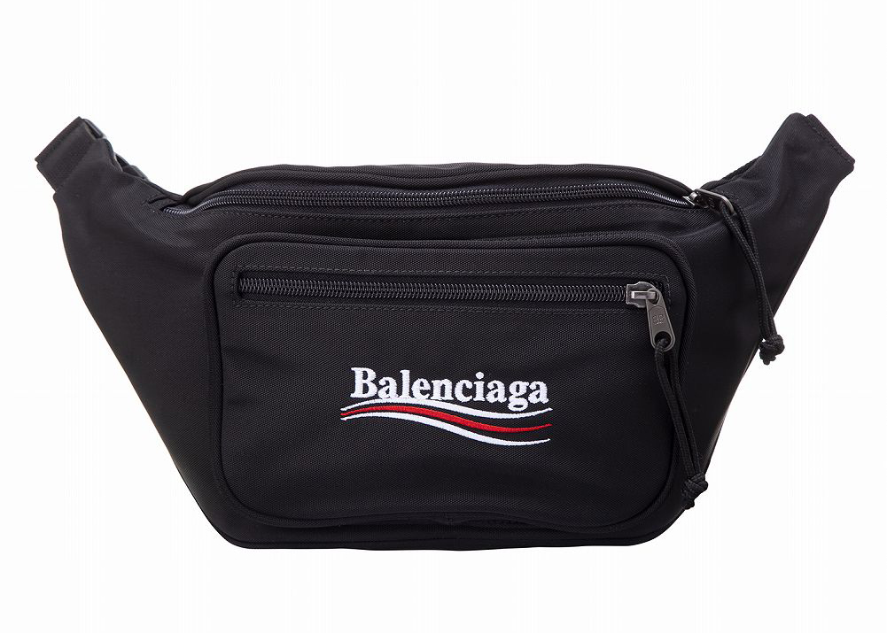 Pre-owned Balenciaga Political Logo Belt Bag Black/white