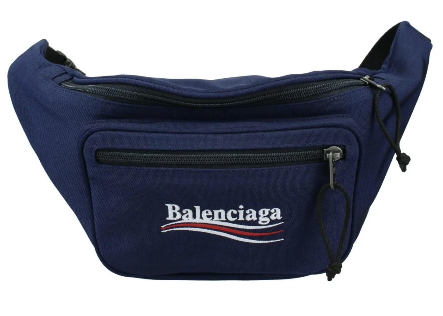 Pre-owned Balenciaga  Political Logo Belt Bag Navy