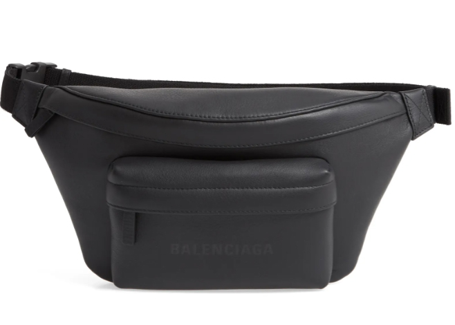 Pre-owned Balenciaga  Everyday Logo Belt Bag Black