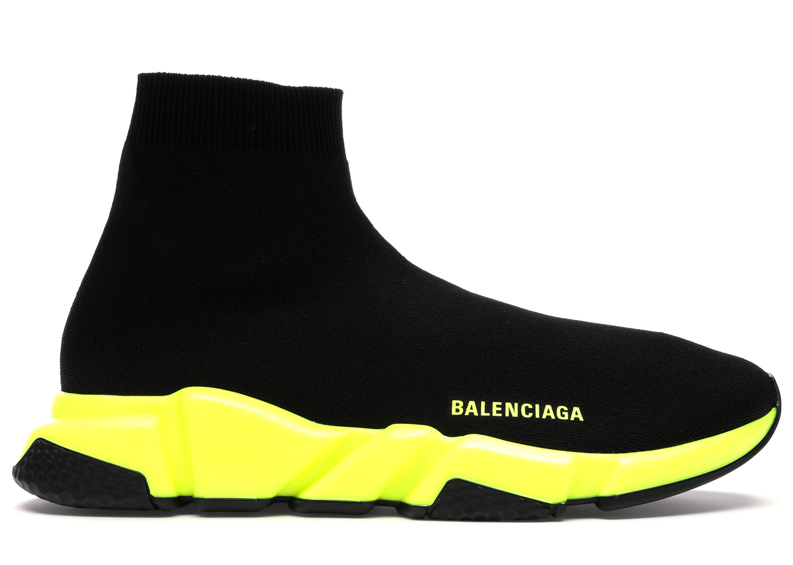 balenciaga trainers black and yellow