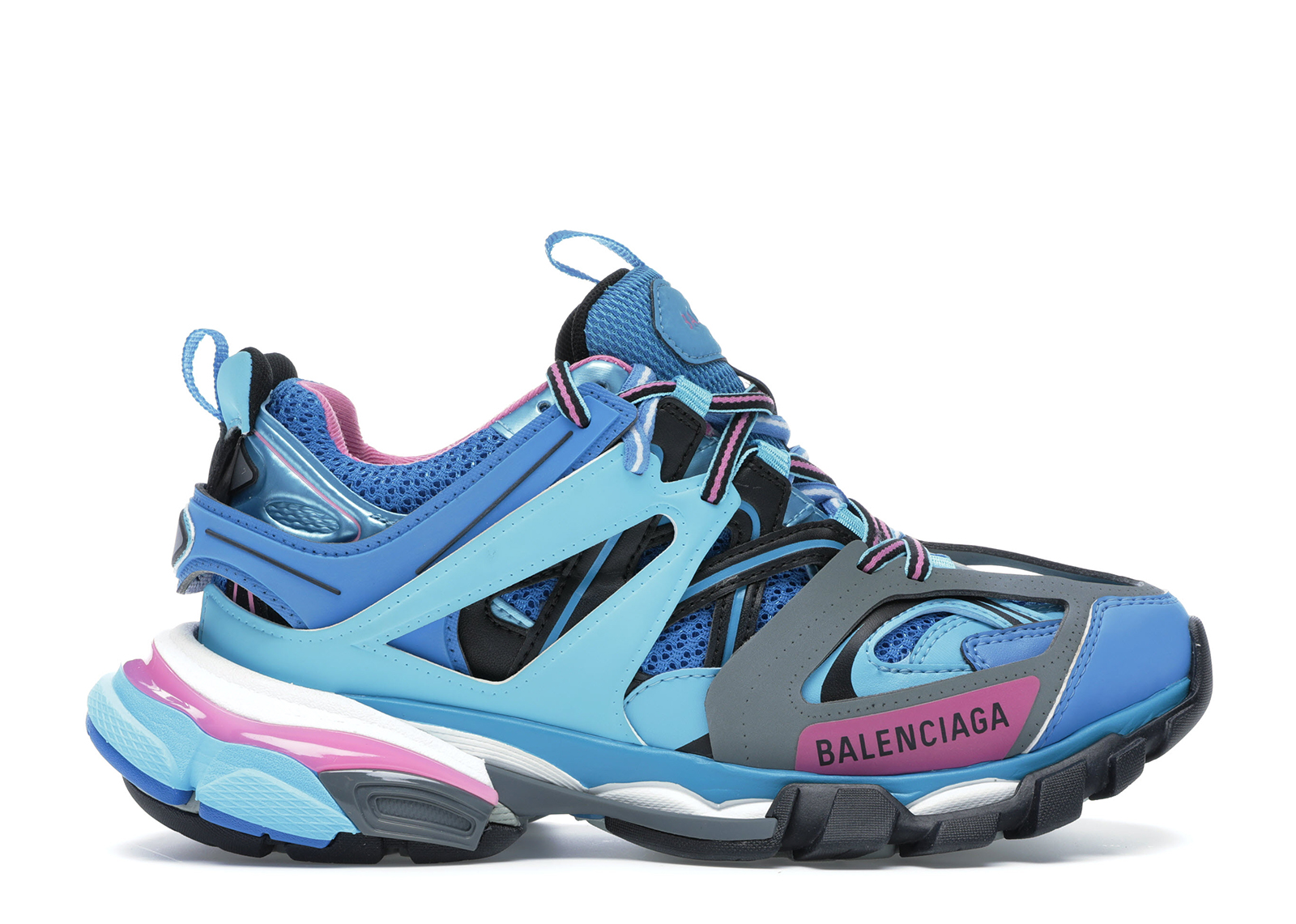 balenciaga track runner blue and pink