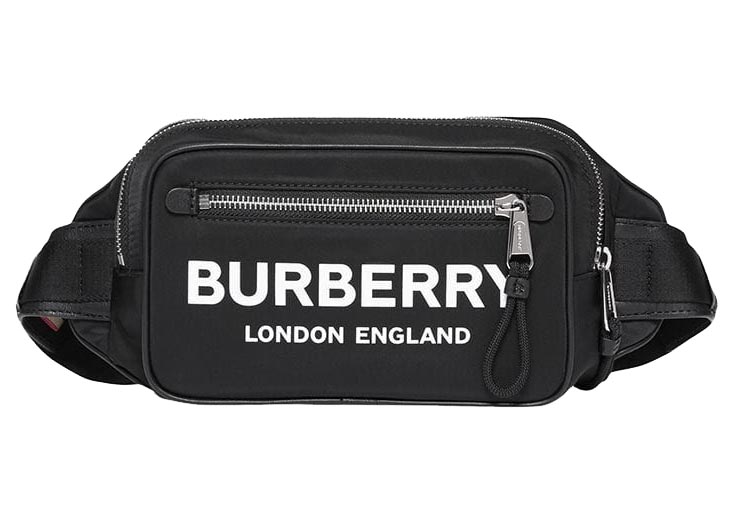 black nylon bum bag