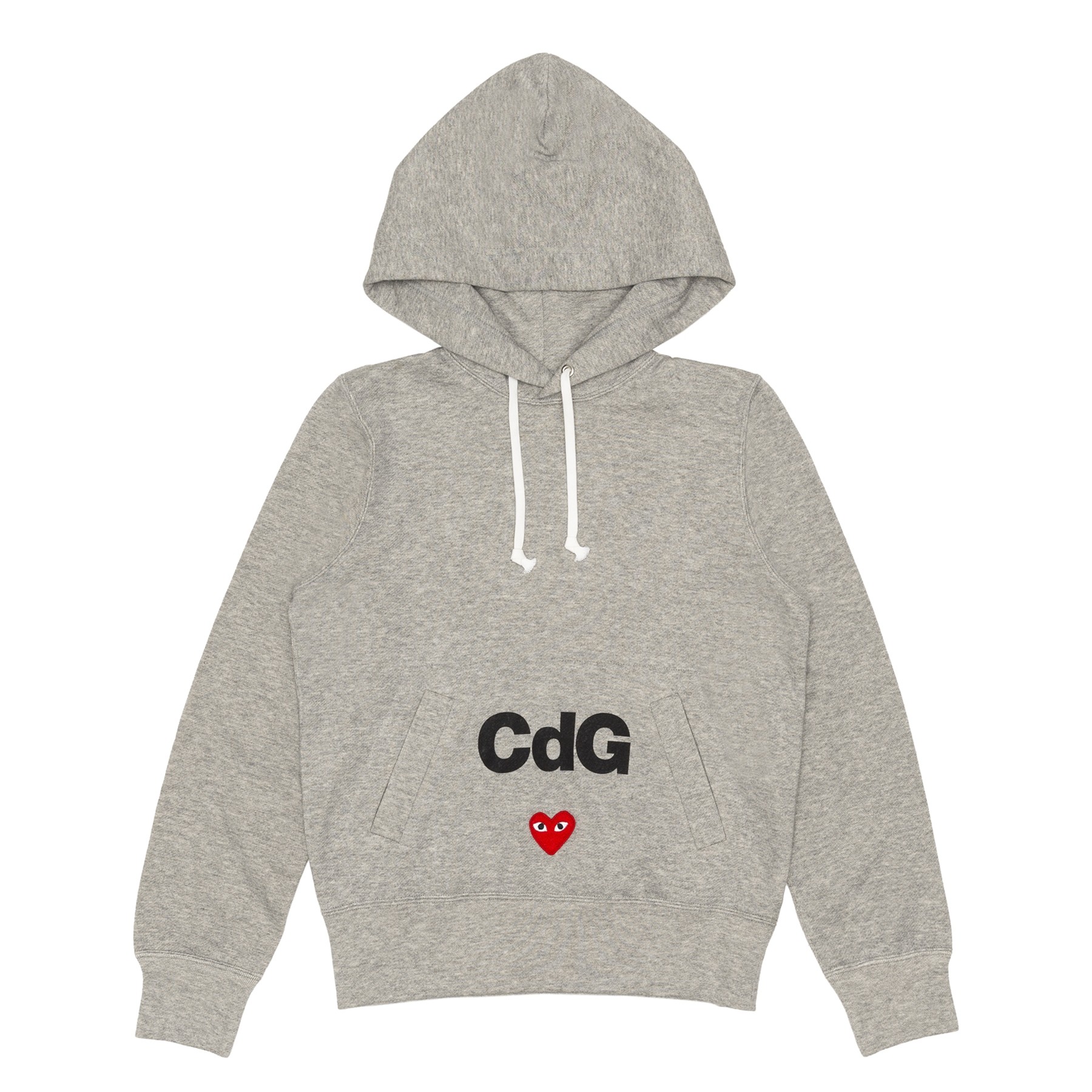Pre-owned Cdg  Play Hoodie Topgray