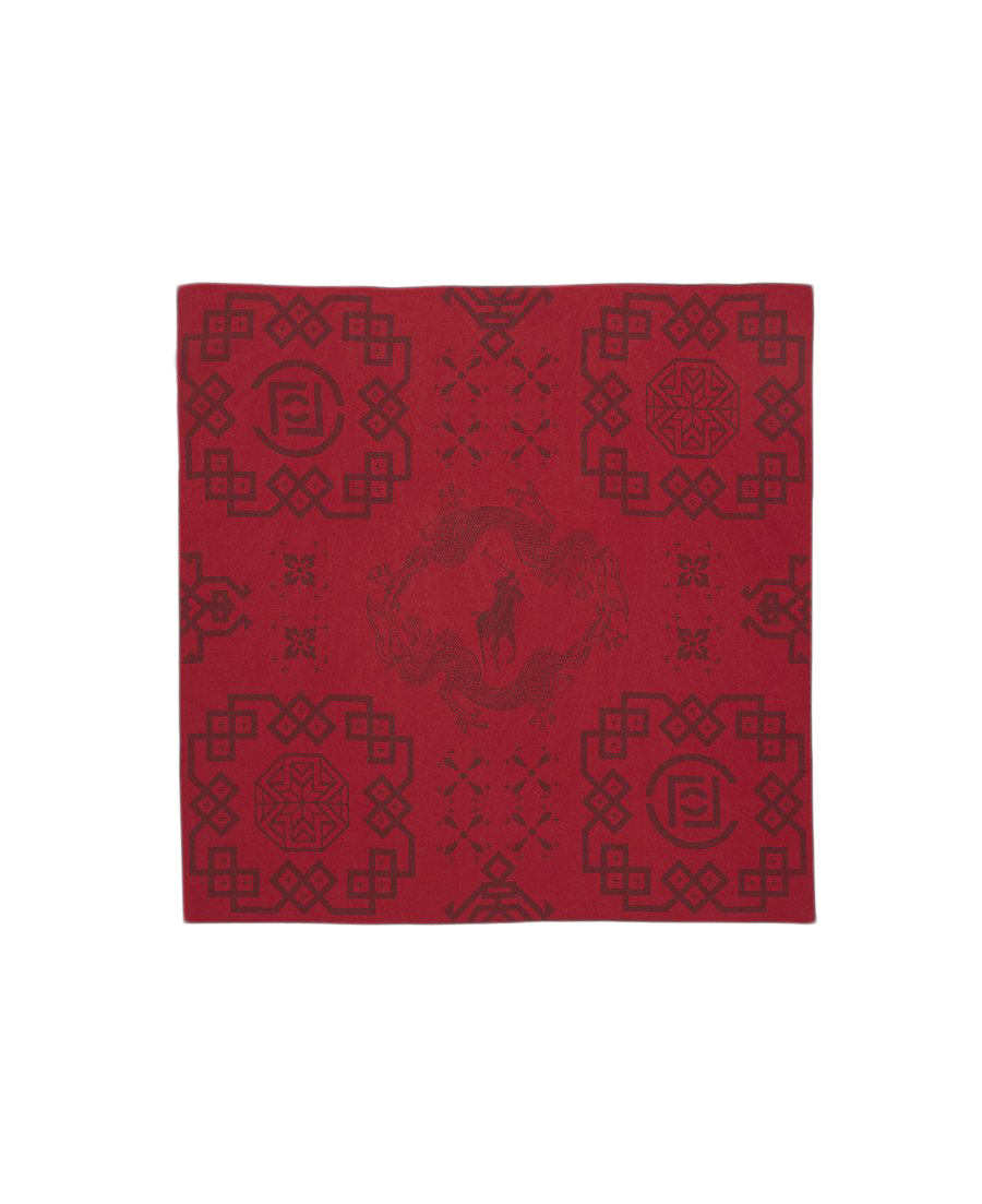 Pre-owned Clot  X Polo By Ralph Lauren Square Scarf Red