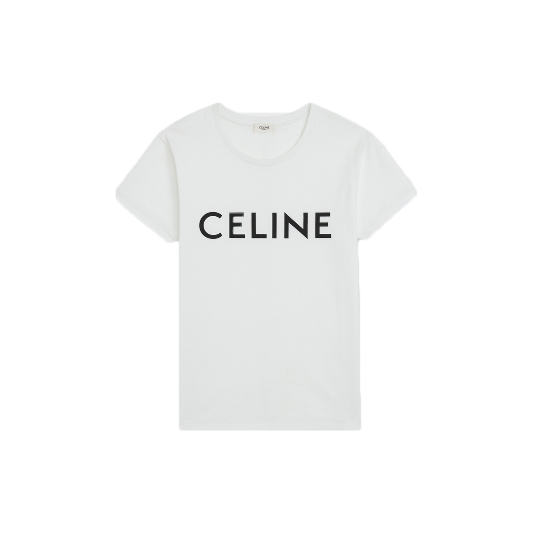 Pre-owned Celine Cotton T-shirt White/black
