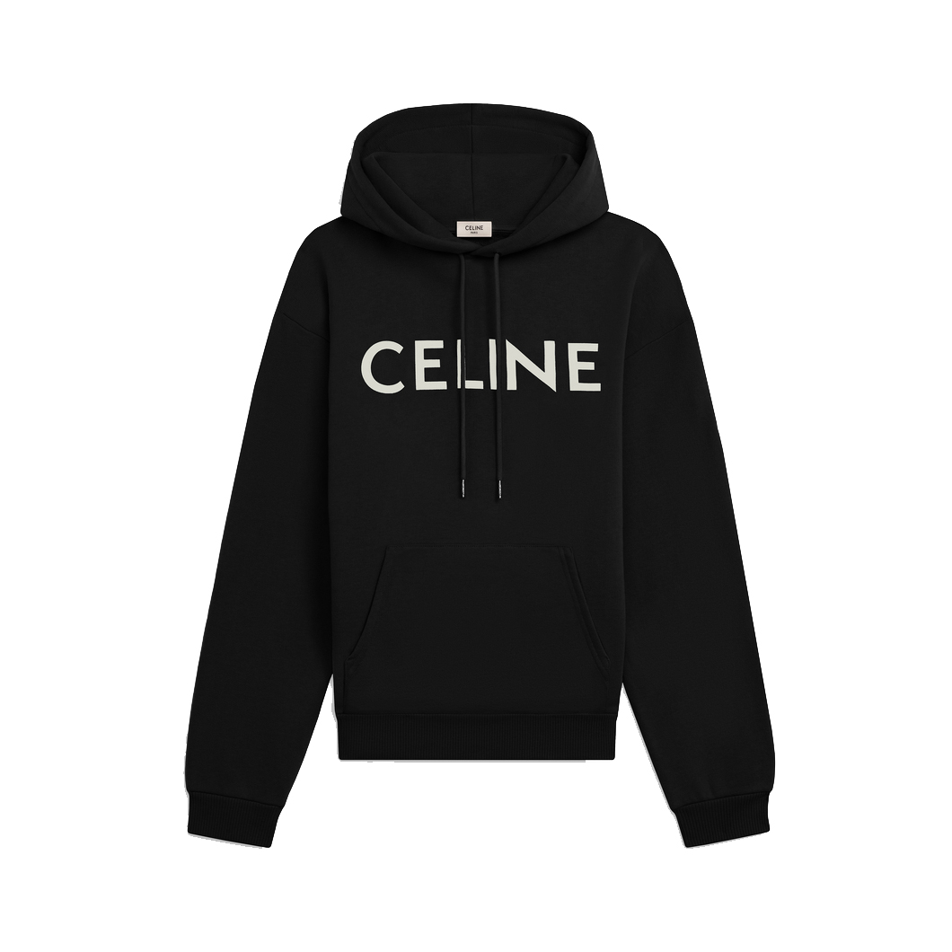 Pre-owned Celine Loose Cotton Sweatshirt Black/white