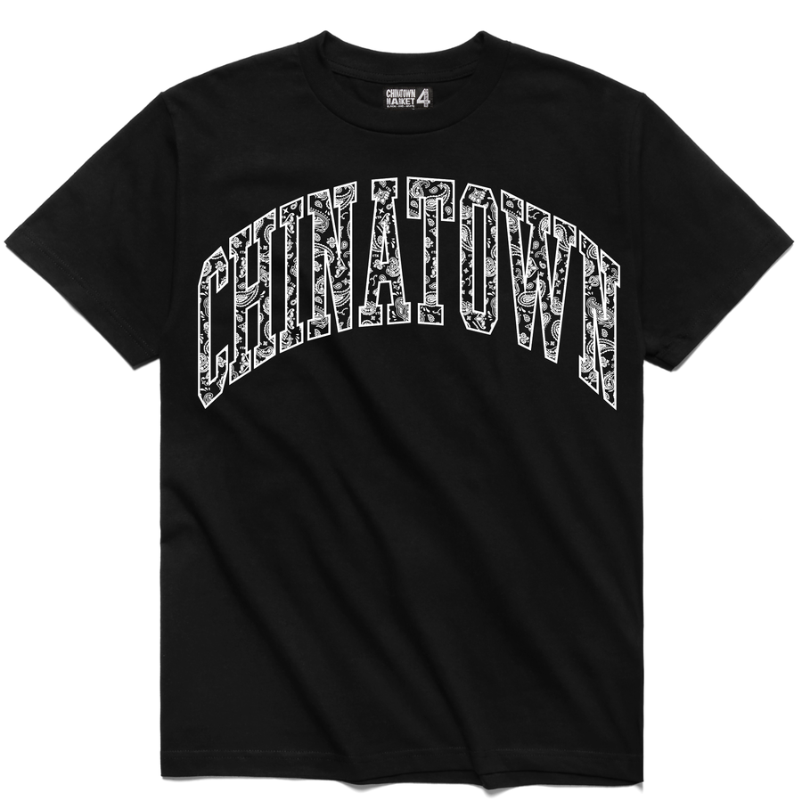 Pre-owned Chinatown Market  X Yg 4hunnid Paisley Arc T-shirt Black
