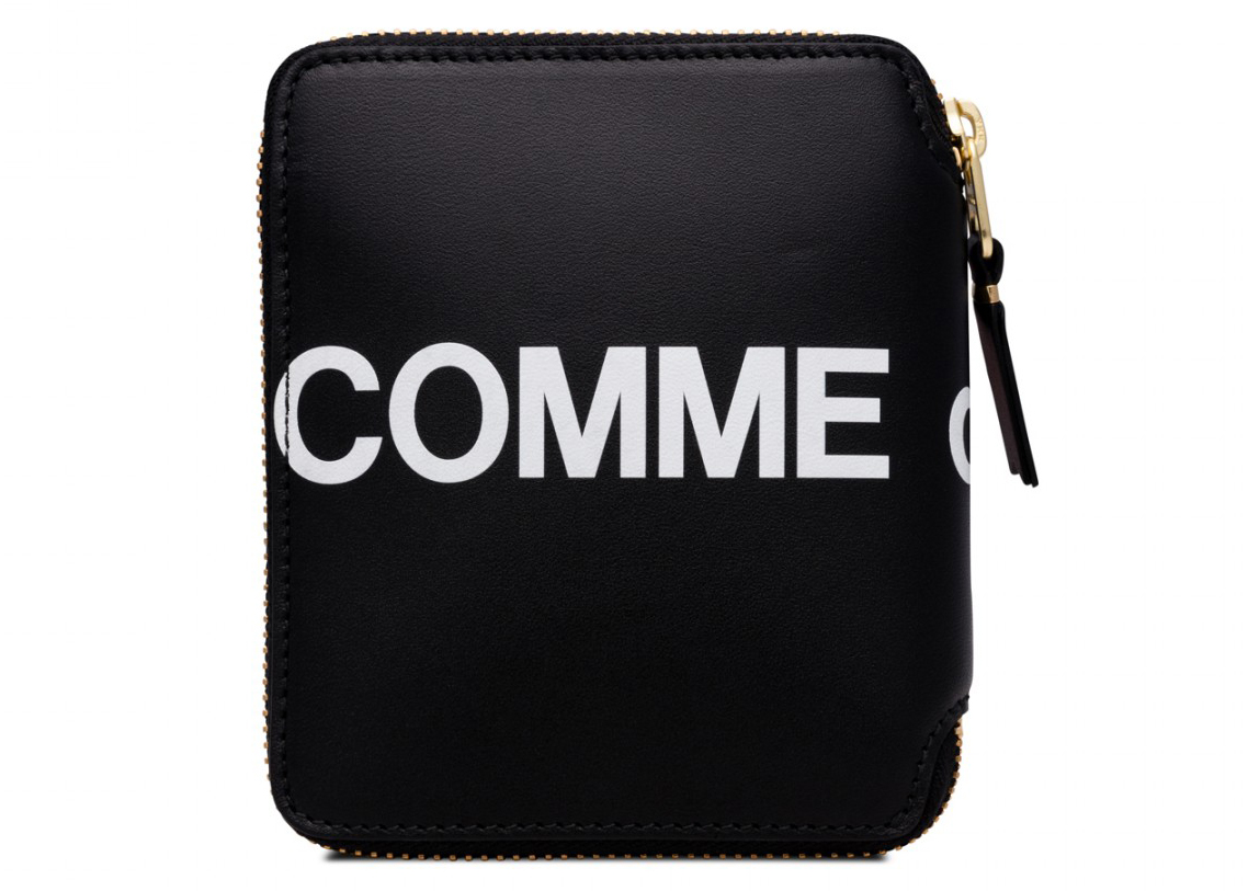 Pre-owned Comme Des Garçons  Sa2100hl Huge Logo Wallet Black
