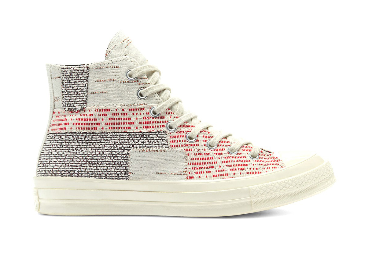 Pre-owned Converse  Chuck Taylor All-star 70 Hi Textile Patchwork Pack Twill In Twill/light Grey-egret