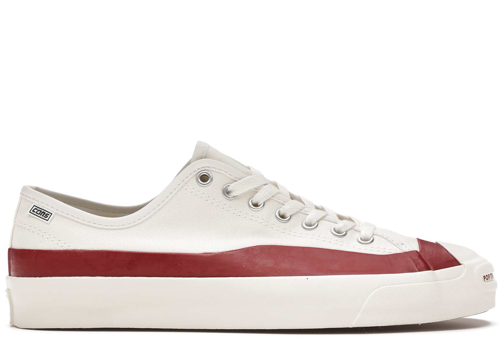 Pre-owned Converse  Jack Purcell Pro Ox Pop Trading Company In Egret/red Dahlia-egret