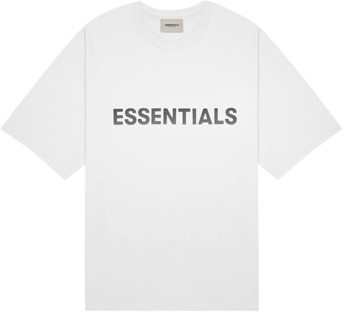 FEAR OF GOD ESSENTIALS 3D Silicon Applique Boxy T-Shirt White - SS20