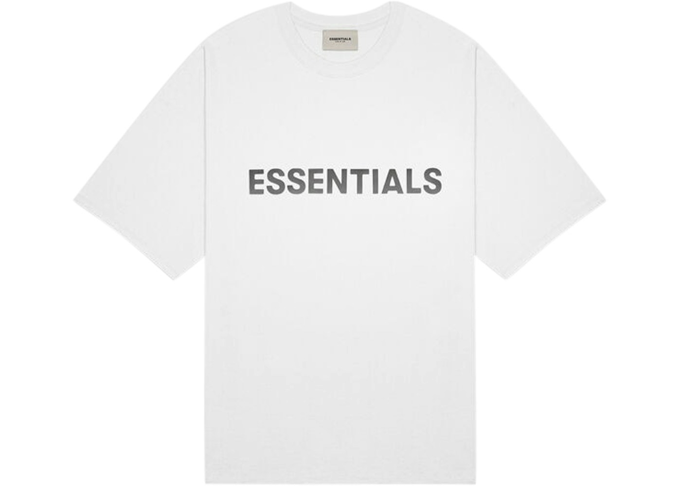 FEAR OF GOD ESSENTIALS 3D Silicon Applique Boxy T-Shirt White - SS20