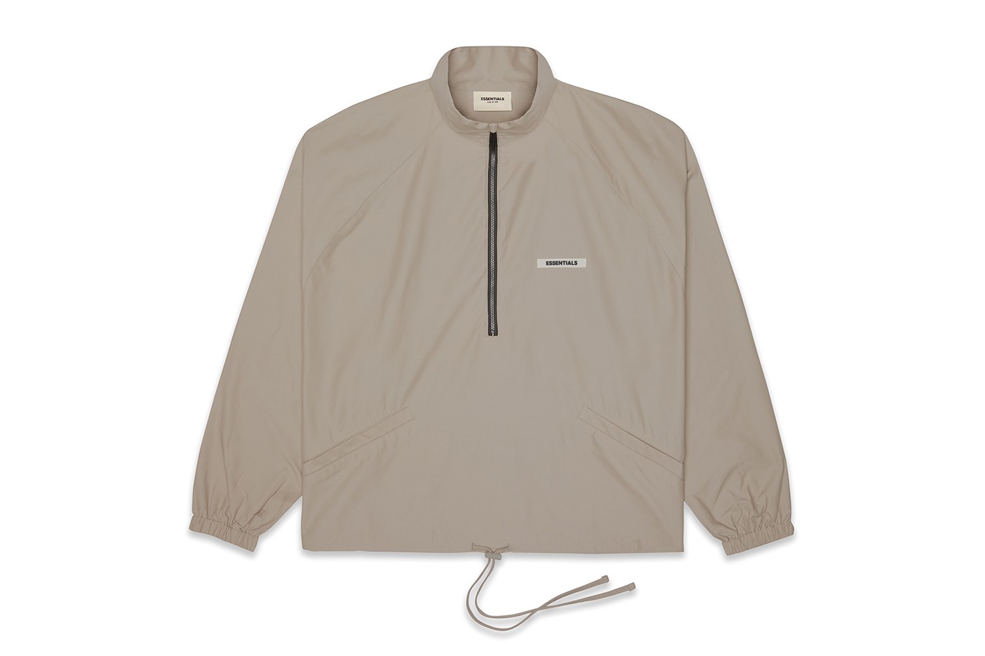 Pre-owned Fear Of God  Essentials Half-zip Track Jacket Taupe