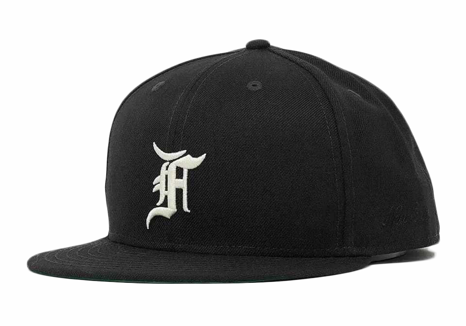 fear of god essentials new era fitted cap black