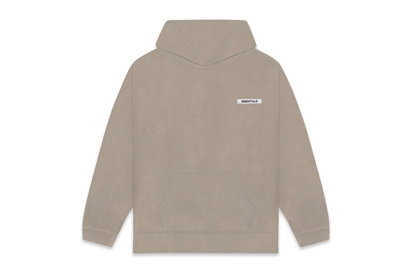 Pre-owned Fear Of God  Essentials Polar Fleece Hoodie Taupe