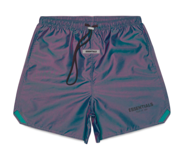 Pre-owned Fear Of God  Essentials Volley Shorts Iridescent