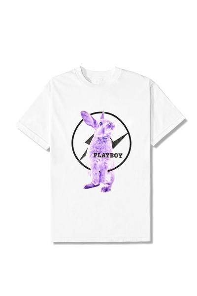 Pre-owned Fragment  Meets Playboy Purple Bunny Tee White