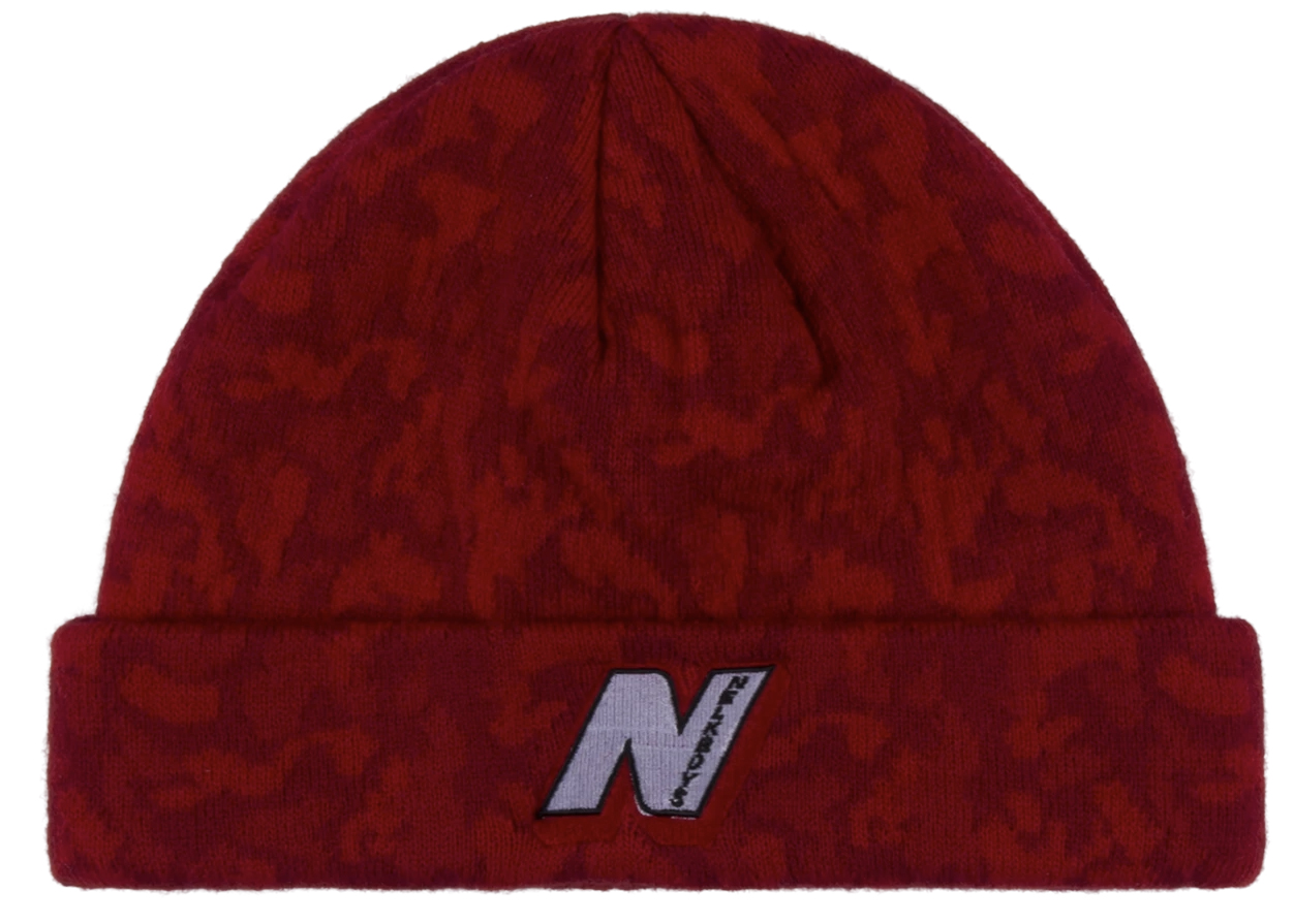Pre-owned Full Send  Nelk Patch Beanie Red Camo