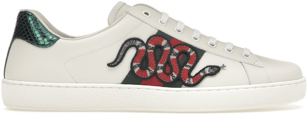 Gucci Ace Embroidered Snake 456230 A38g0 9064