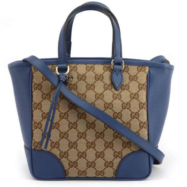 Pre-owned Gucci Bree Gg Crossbody Bag Small Ssima Beige/blue