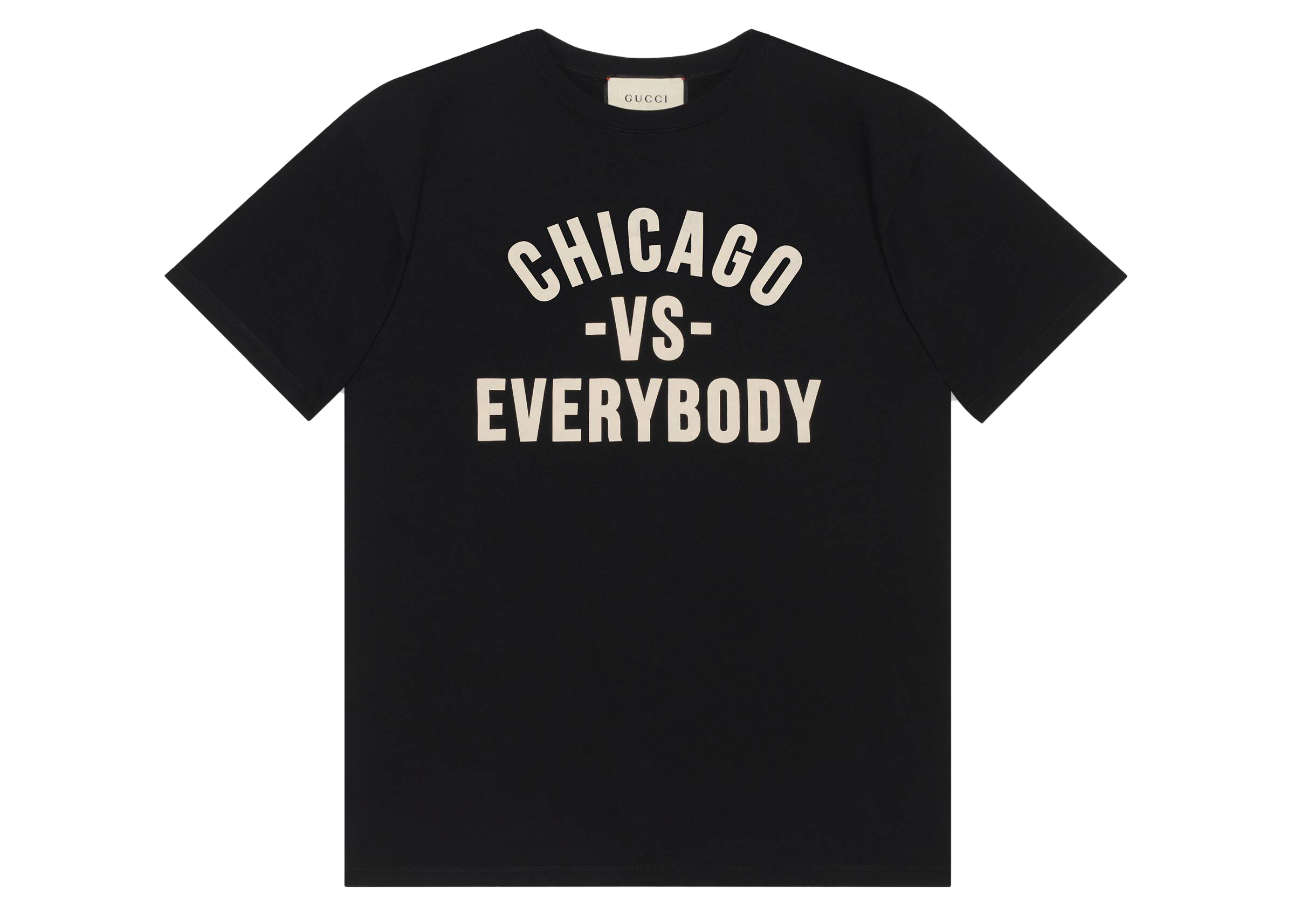 Pre-owned Gucci  Chicago Vs. Everybody T-shirt Black