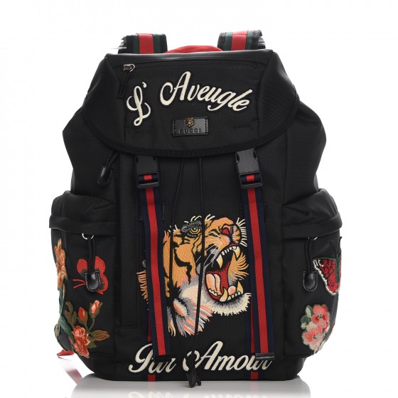 gucci backpack with embroidery