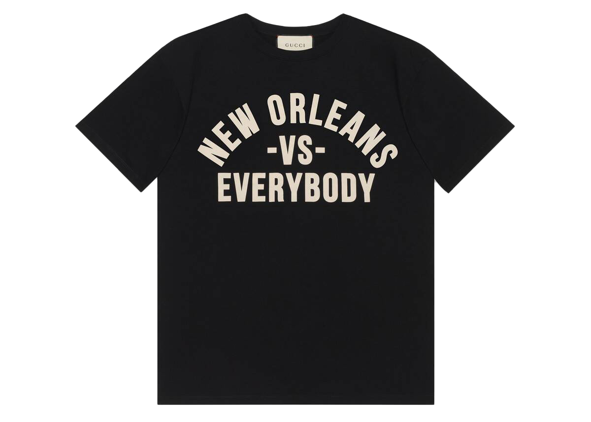 Pre-owned Gucci  New Orleans Vs. Everybody T-shirt Black
