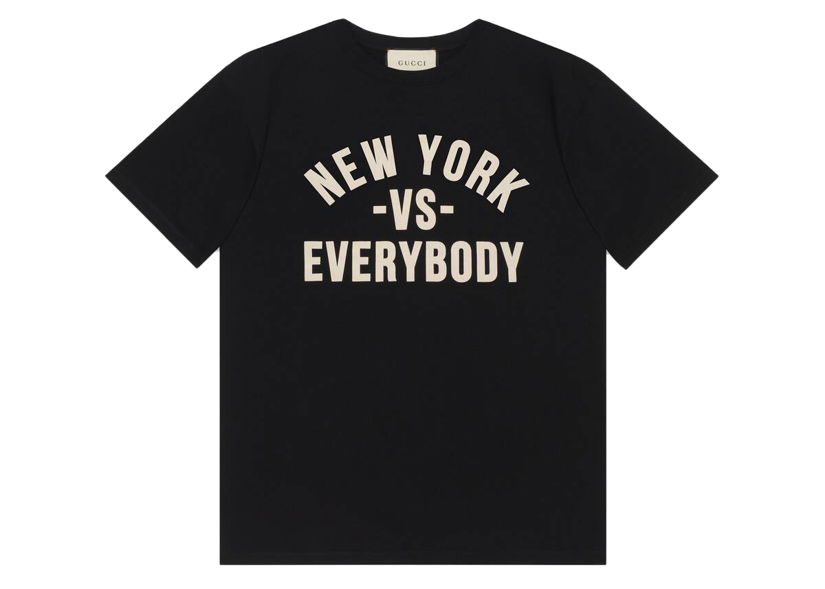 Pre-owned Gucci  New York Vs. Everybody T-shirt Black