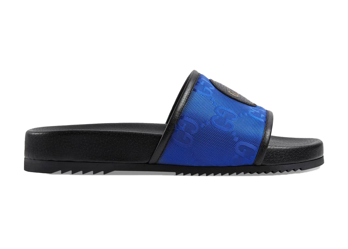 Pre-owned Gucci  Off The Grid Slides Blue In Blue/black