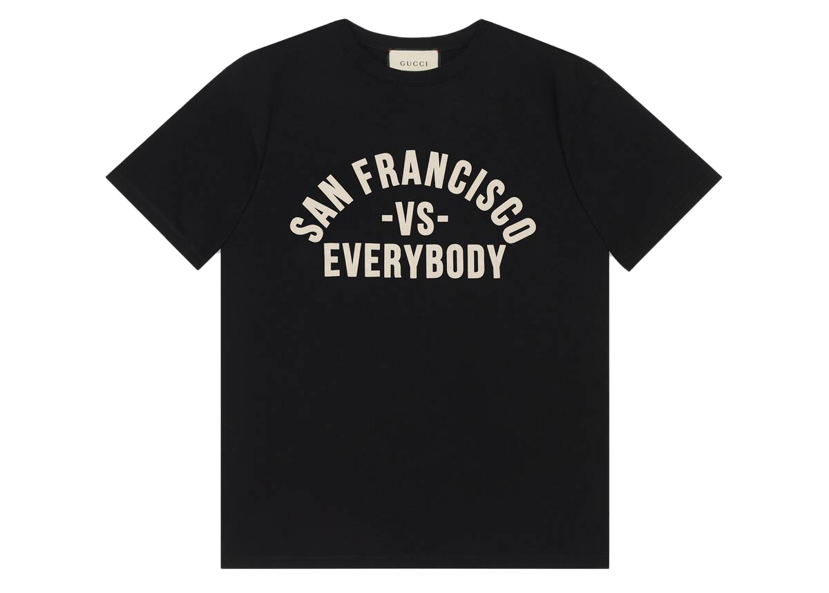 Pre-owned Gucci  San Francisco Vs. Everybody T-shirt Black